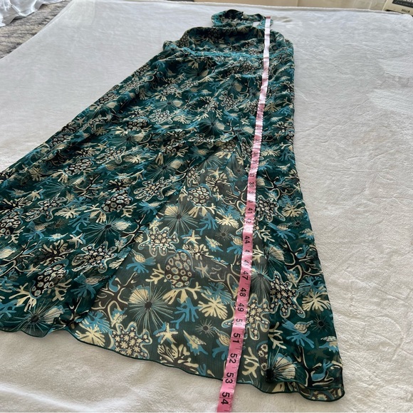 Anna Sui x Free People Coral Star 100% Silk Halter Maxi Dress - Picture 6 of 6